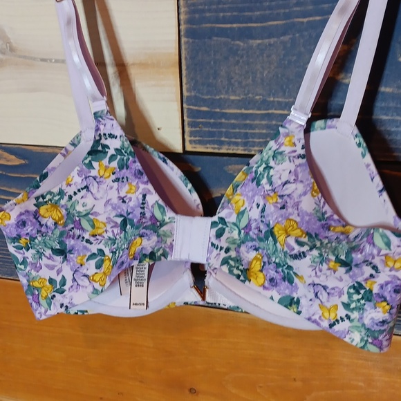 Victoria's Secret Freedom Cloud Push-up Bra 34 D Floral Purple - Picture 5 of 5